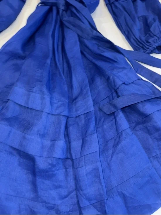 Banana Republic Cobalt Blue Square-Neck Maxi Dress with Tie Waist - Picture 5 of 11